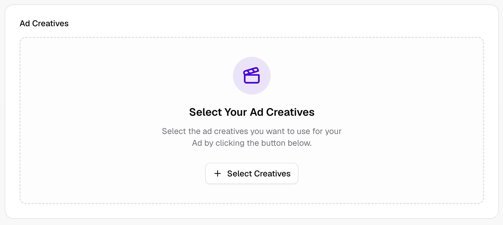 Soma ad creatives interface